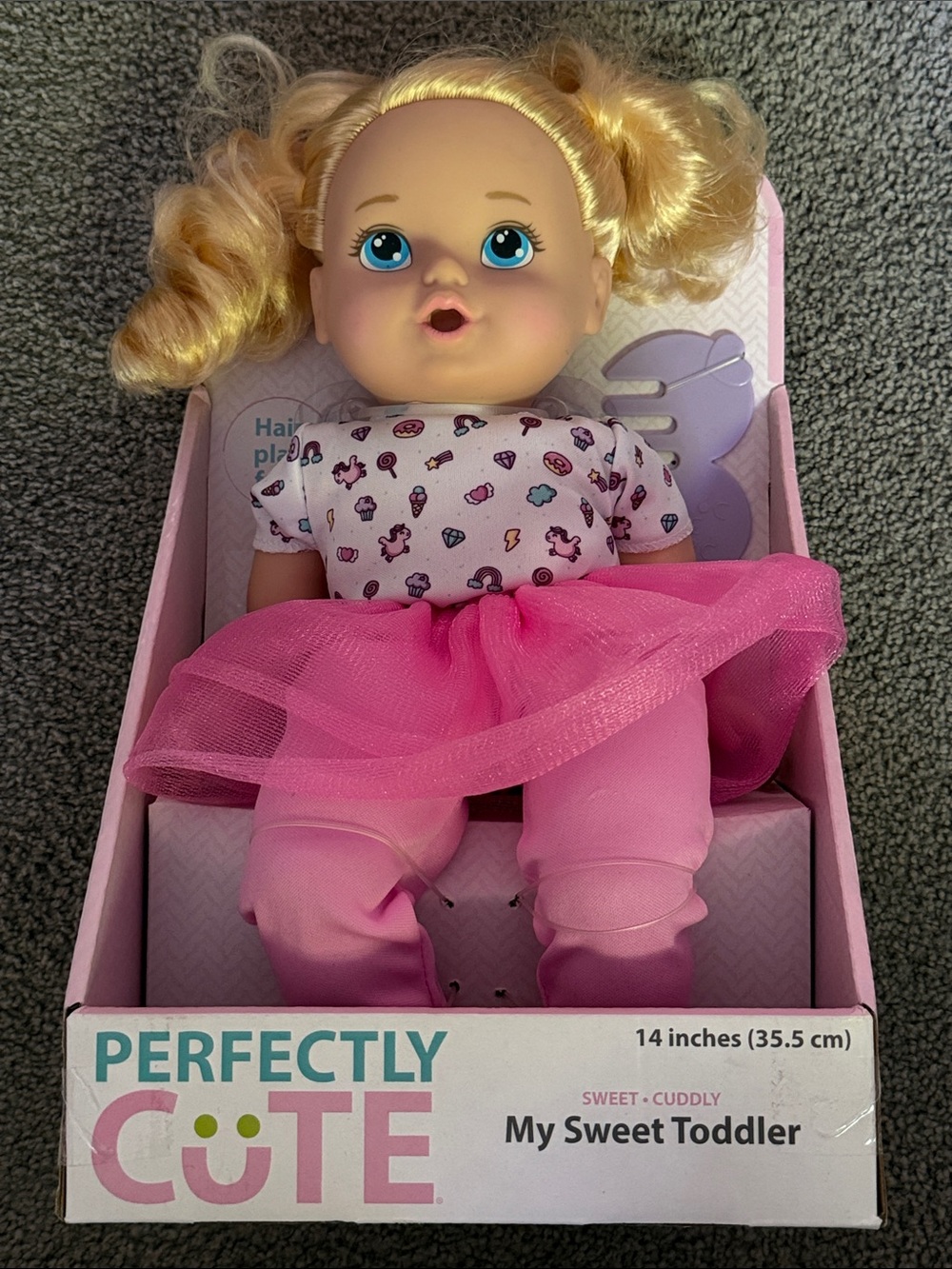 Perfectly Cute My Sweet Toddler Doll - Pink Dress/Leggings Blonde Hair Blue Eyes